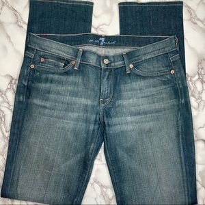 7 for all Mankind medium wash straight leg jeans